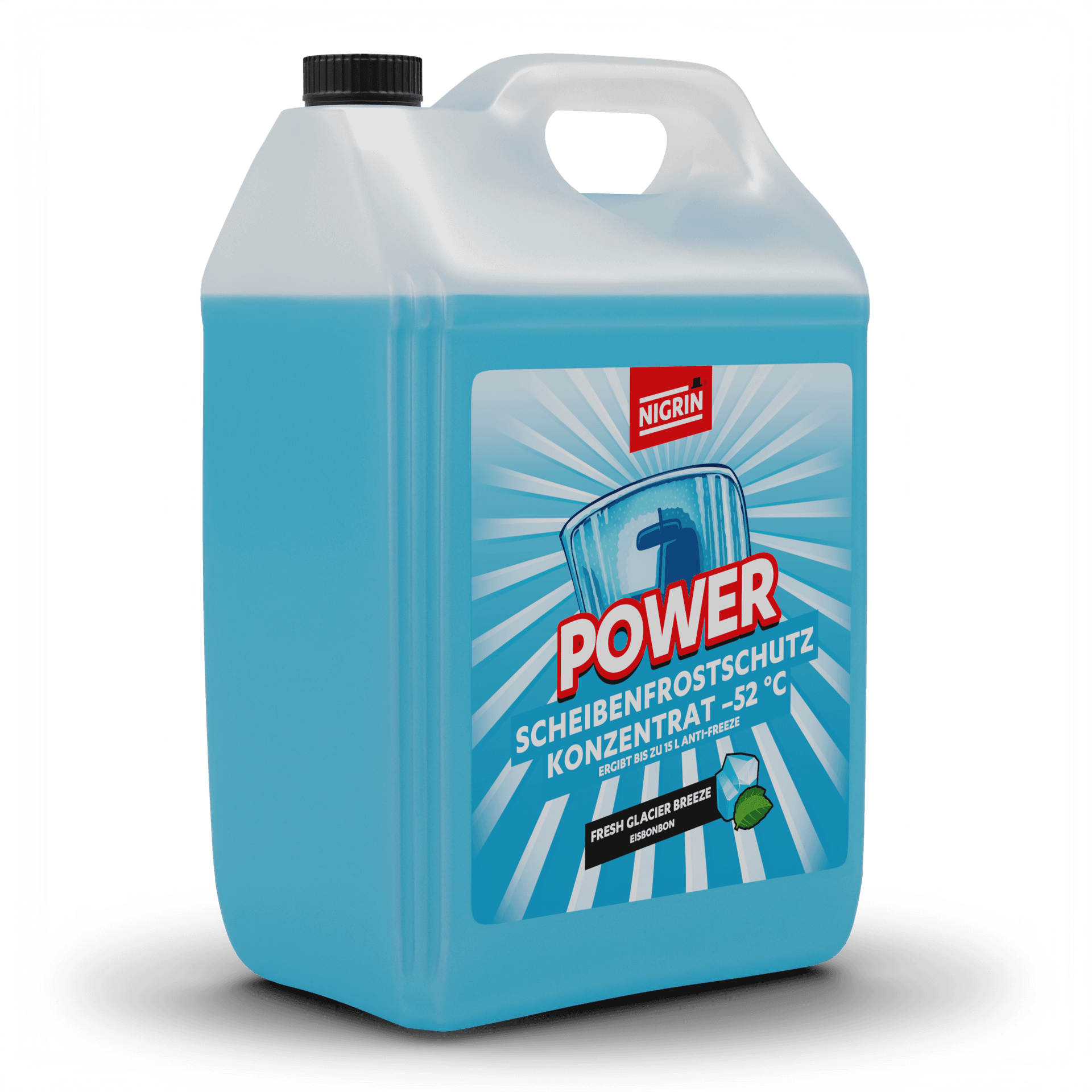 POWER Windshield Washer Antifreeze Concentrate 1:2 FRESH GLACIER BREEZE -52 °C 5 L