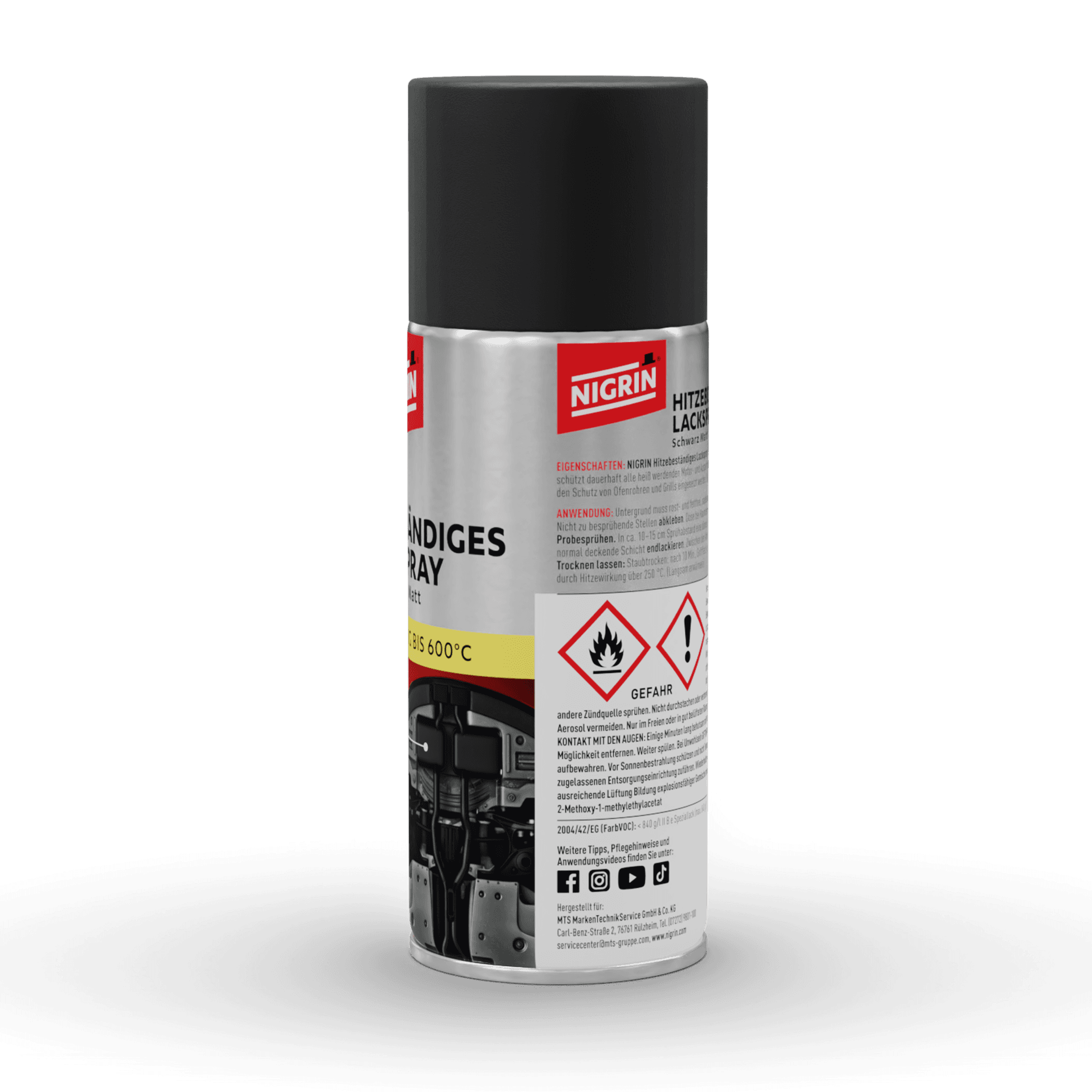 Heat-Resistant Paint Spray Black Matte 400 ml