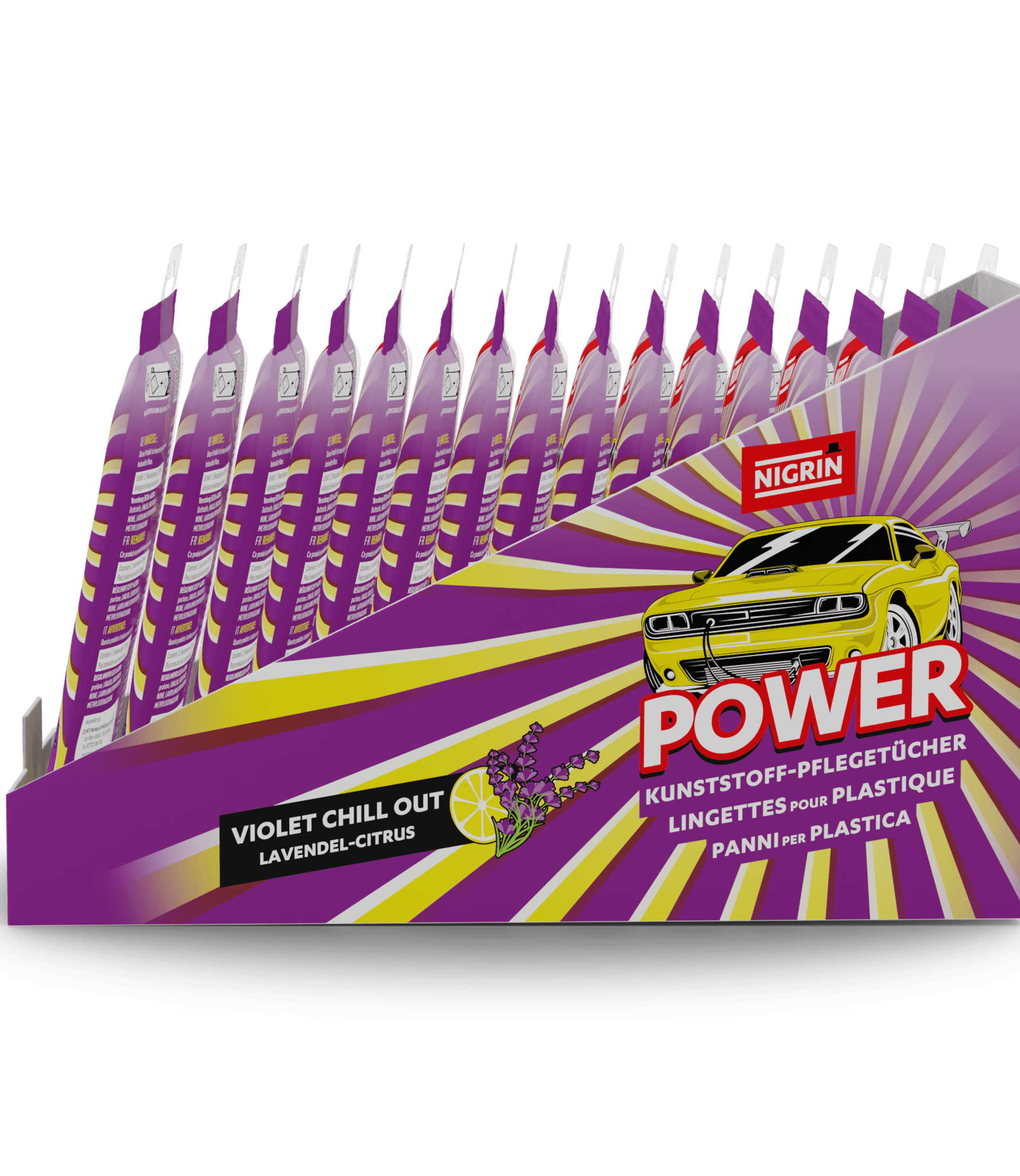 POWER Plastic Care Wipes VIOLET CHILL OUT 20 pcs