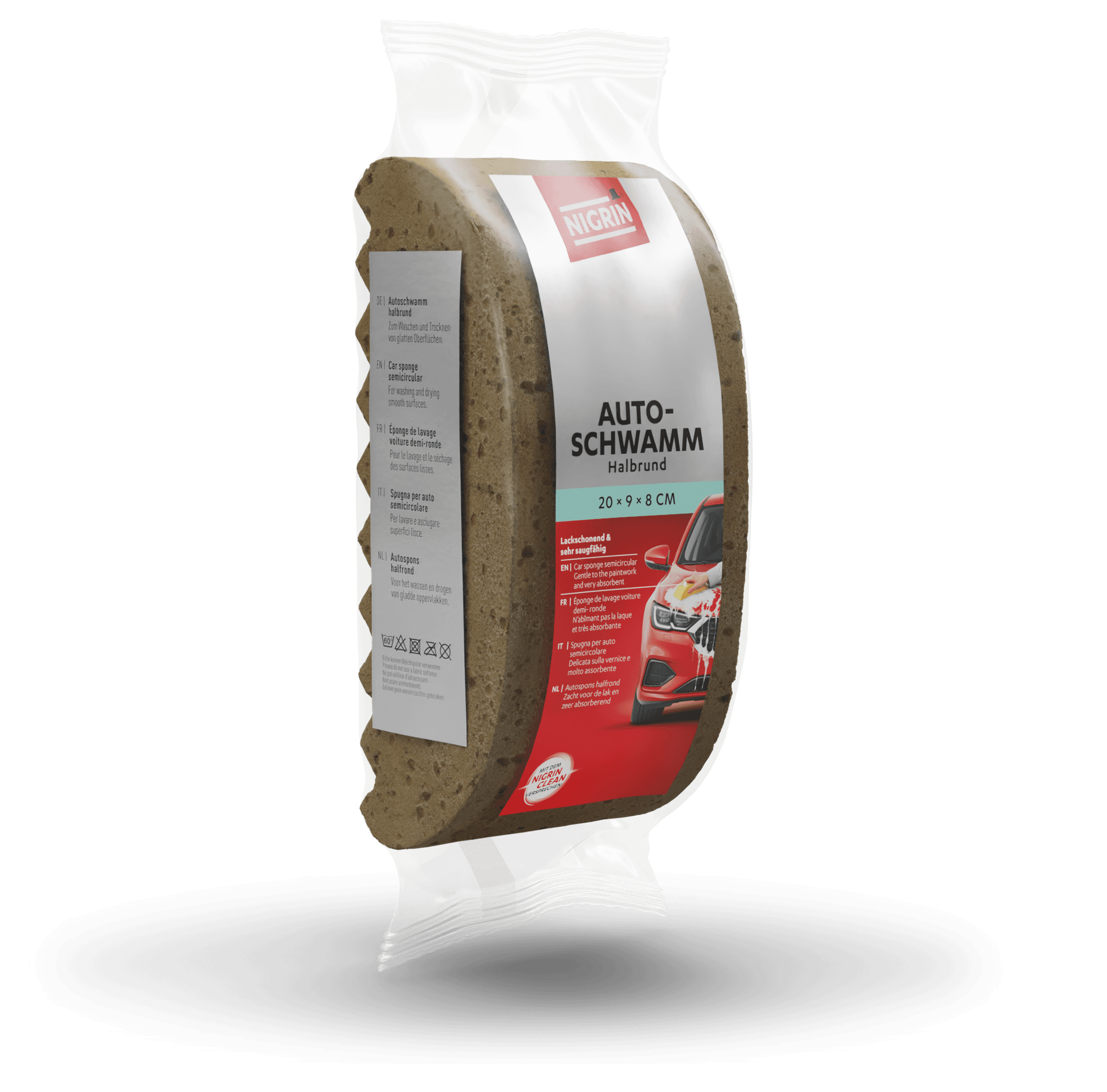 Car Sponge with Wash Profile Half-Round