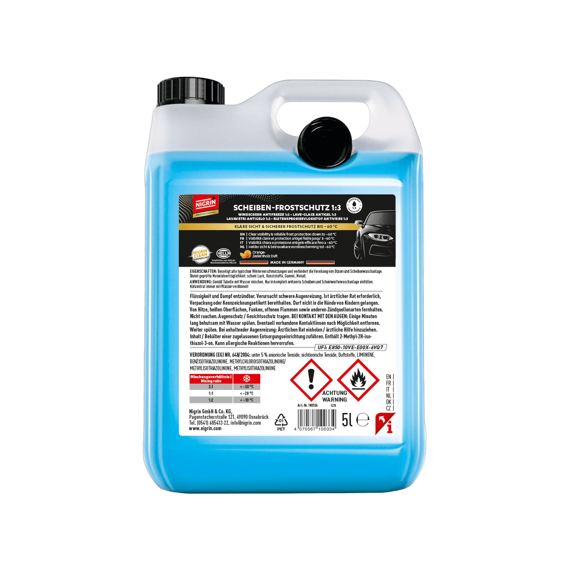 Antifreeze + Windshield Cleaner Concentrate <nobr>-60°C</nobr> <nobr>5 L</nobr>