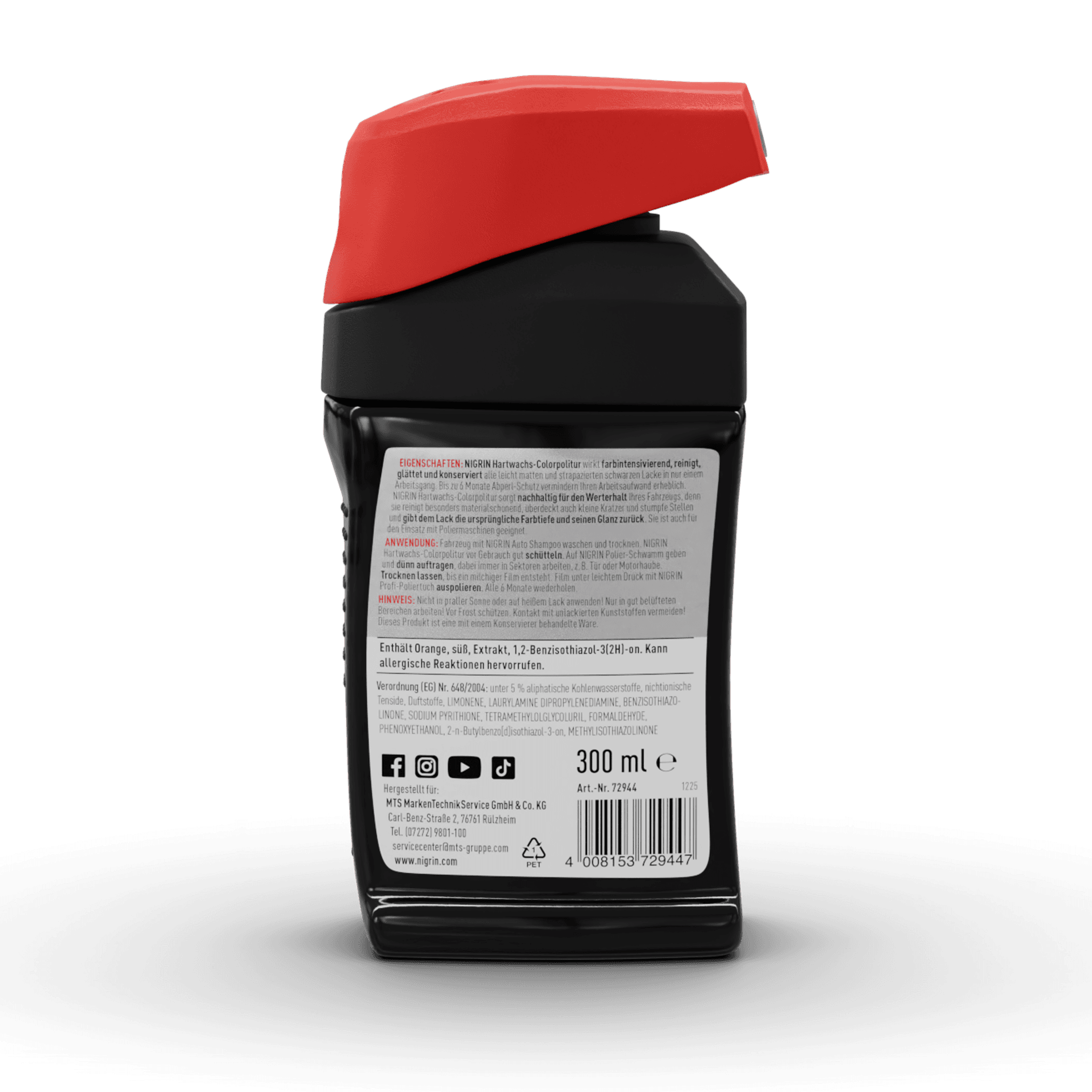 Hard Wax Color Polish black 300 ml