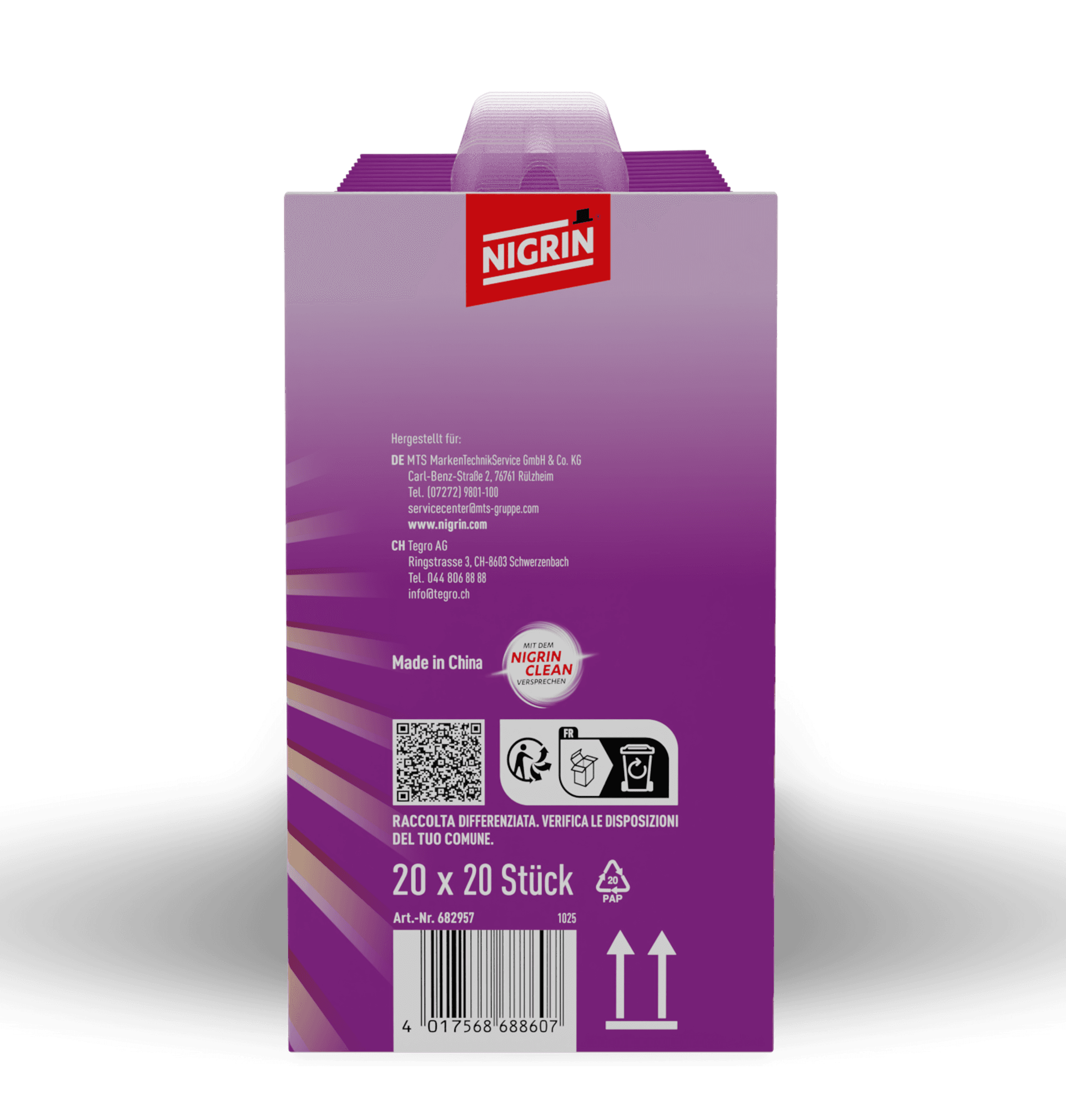 POWER Plastic Care Wipes VIOLET CHILL OUT 20 pcs
