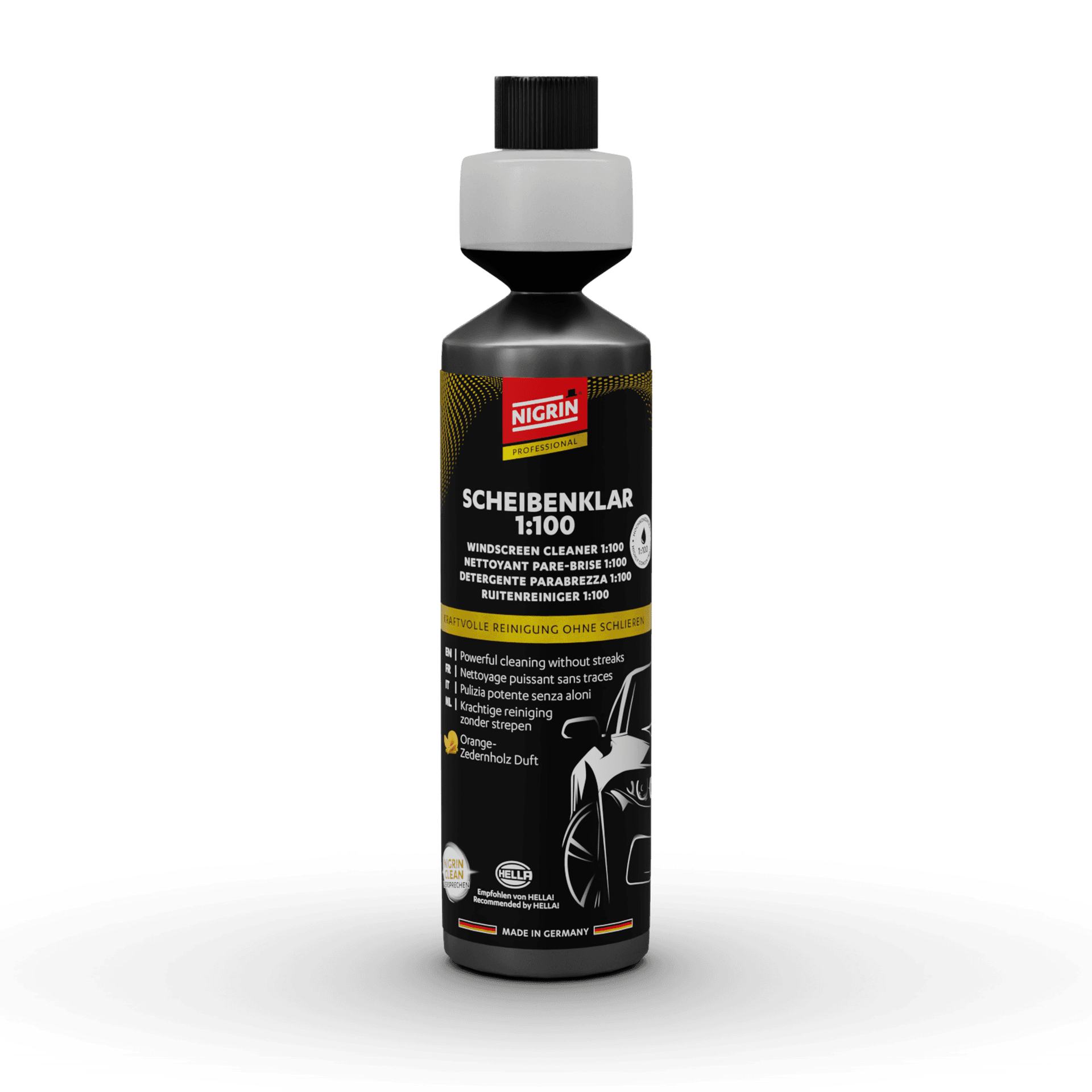PROFESSIONAL Windshield Cleaner Concentrate 1:100 250 ml Orange & Cedarwood