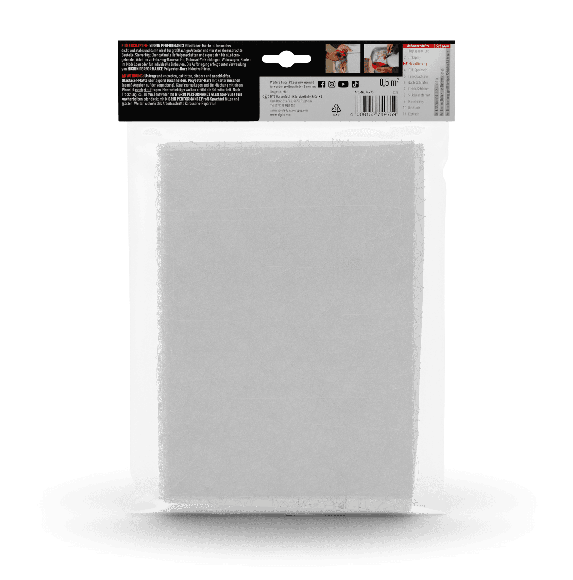 PERFORMANCE Glasfasermatte 0,5 m²