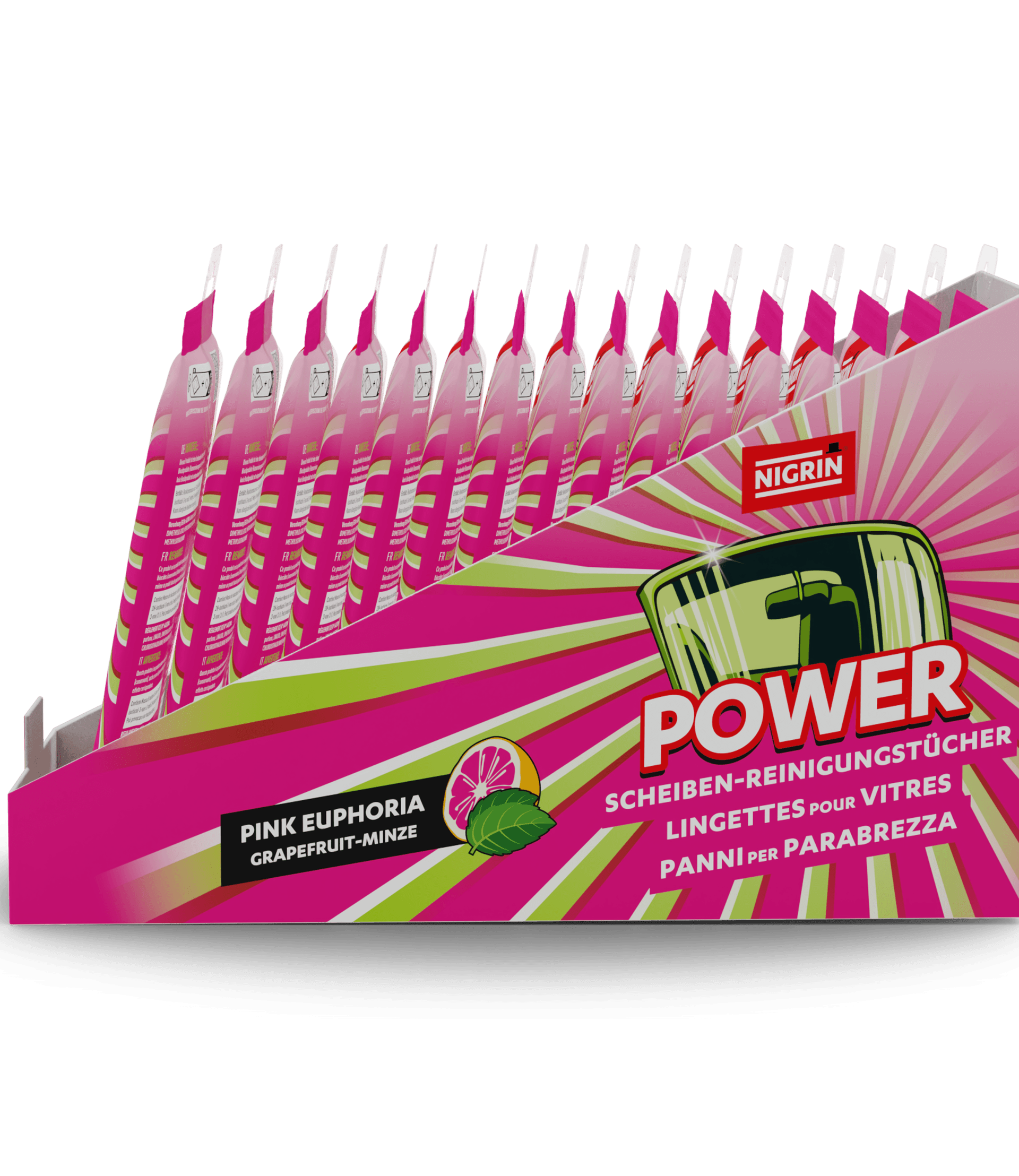 POWER Scheibenreinigungstücher Pink Euphoria 20 Stk.