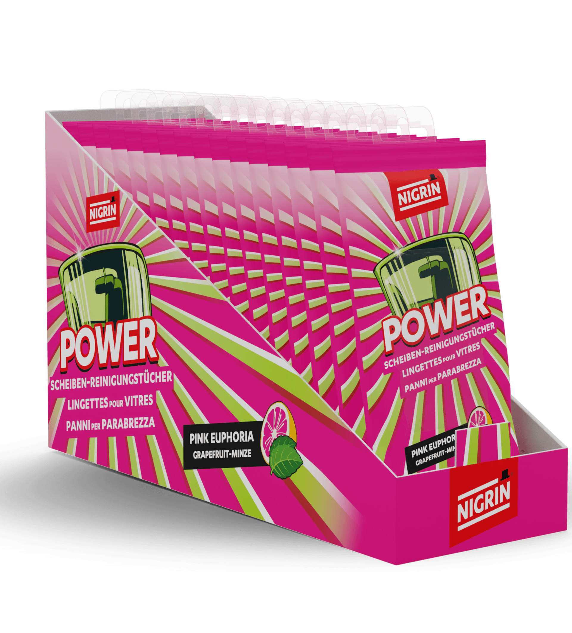POWER Scheibenreinigungstücher Pink Euphoria 20 Stk.