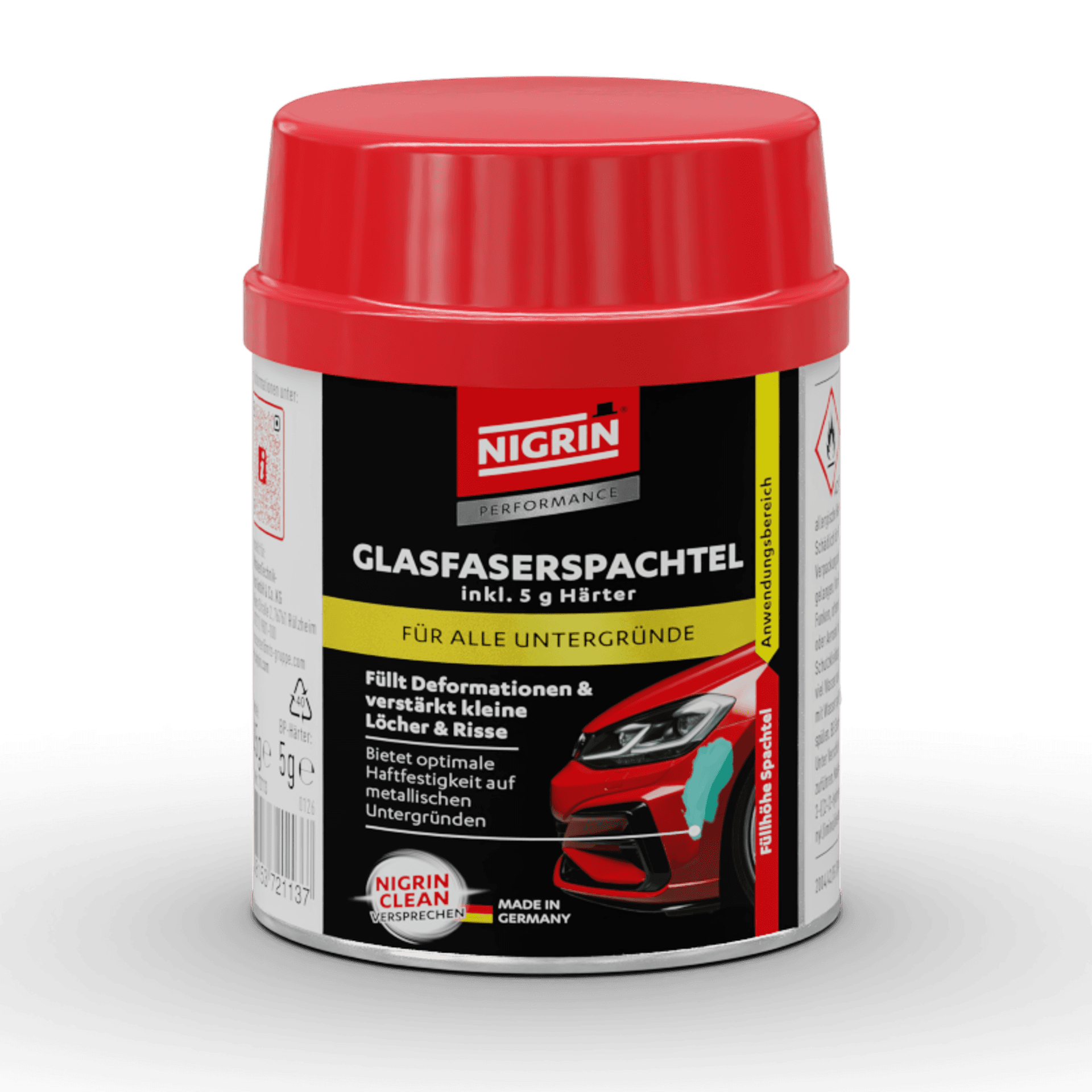 PERFORMANCE Glasfaserspachtel 250 g 2 tlg.