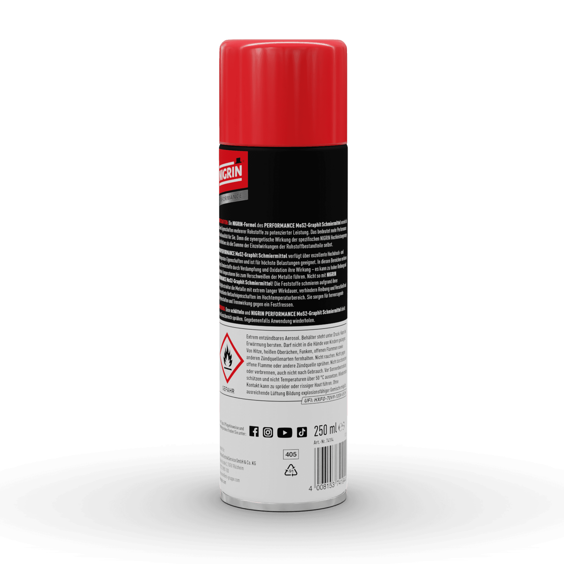 PERFORMANCE MoS2 Graphite Lubricant 250 ml