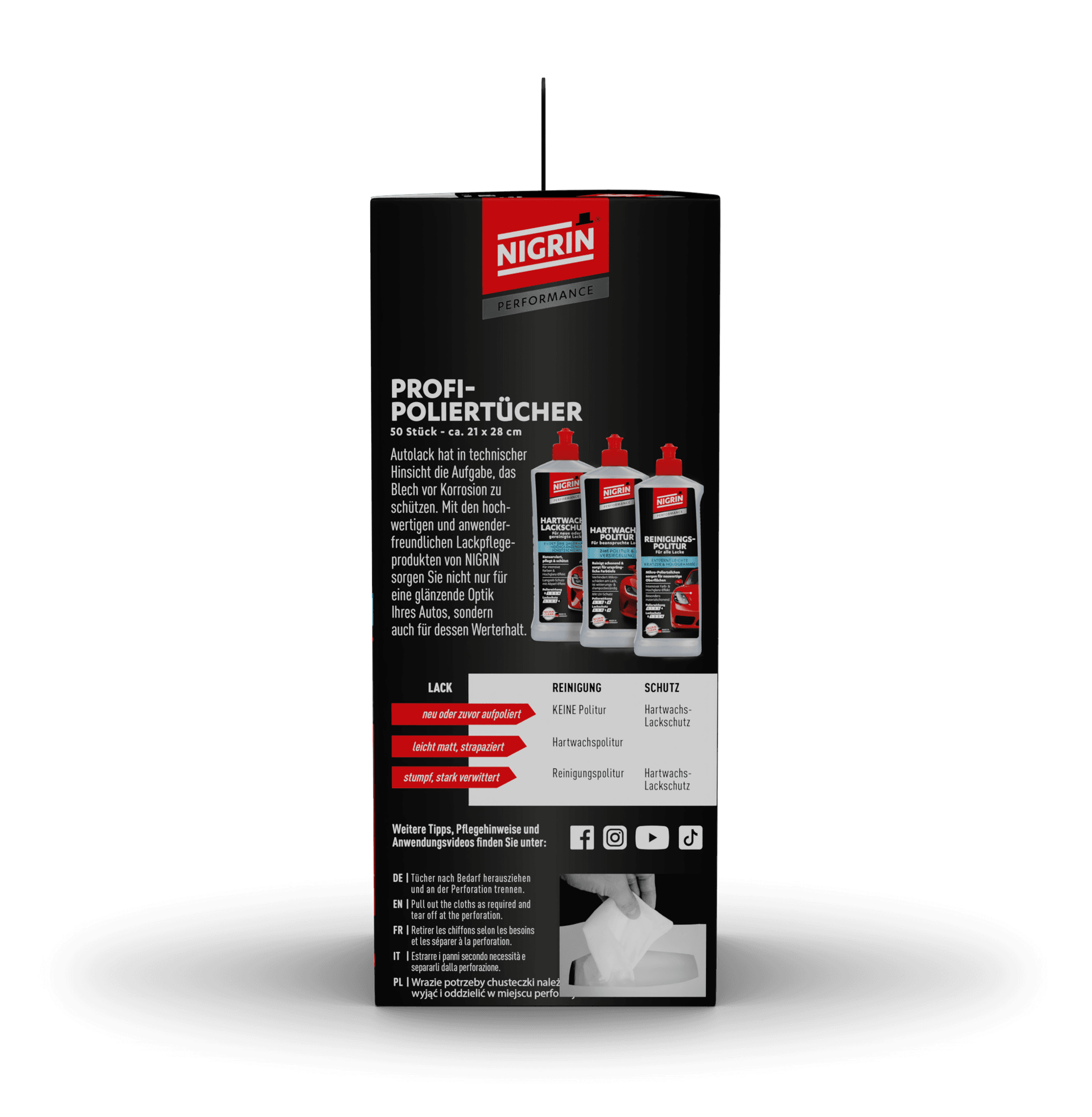 PERFORMANCE PROFESSIONAL Polishing Cloths 50 pcs.