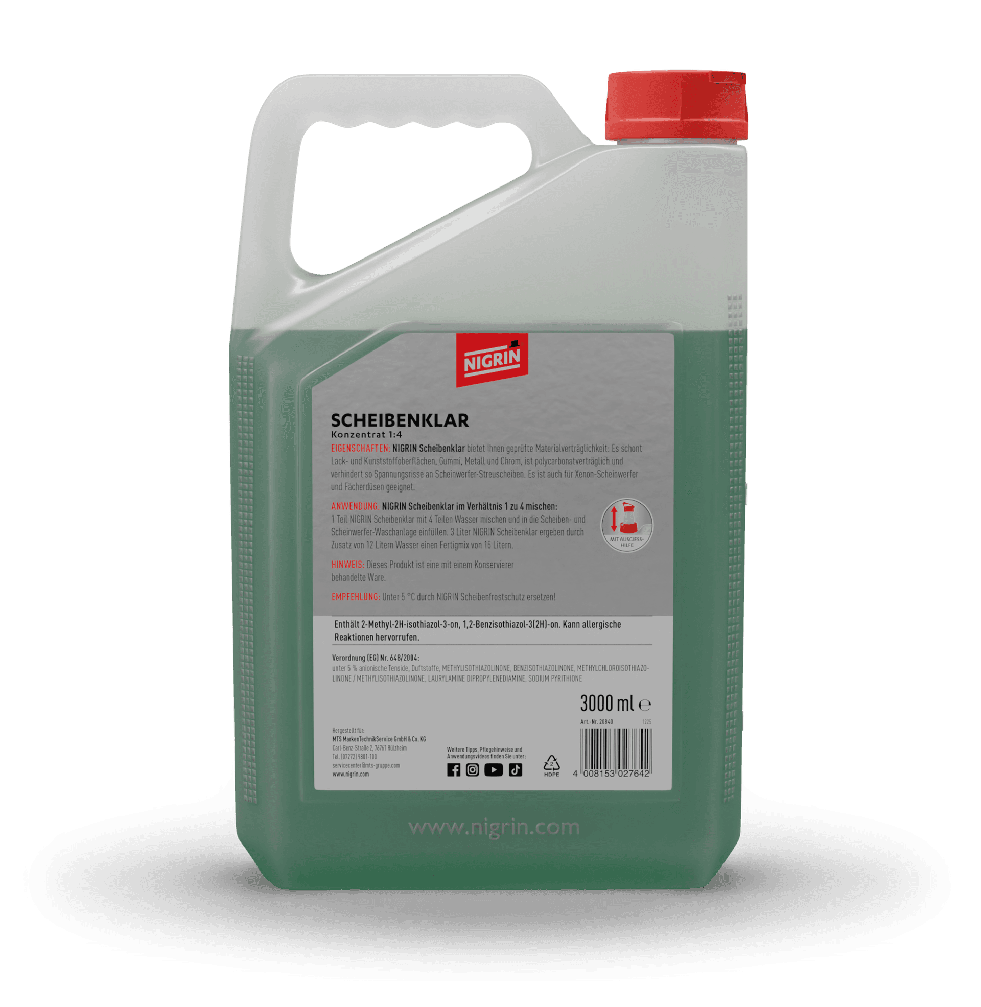 Windshield Cleaner Concentrate 1:4 Apple 3 L