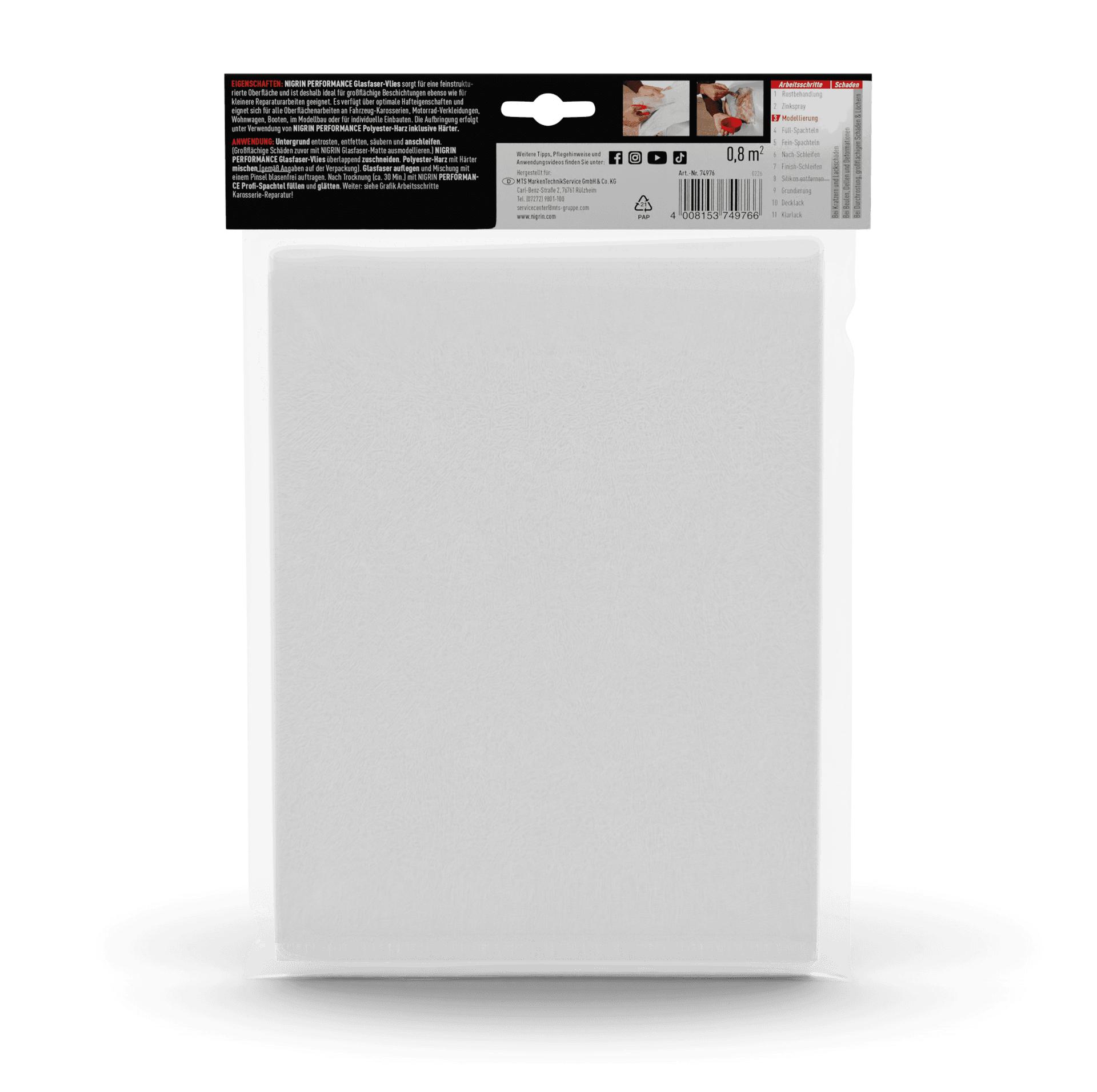 PERFORMANCE Glasfaservlies 0,8 m²