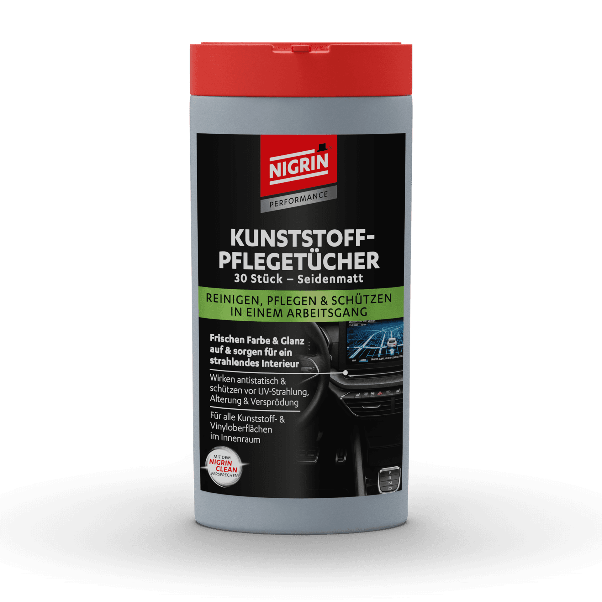 PERFORMANCE Plastic Care Wipes Satin Matte 30 pcs.