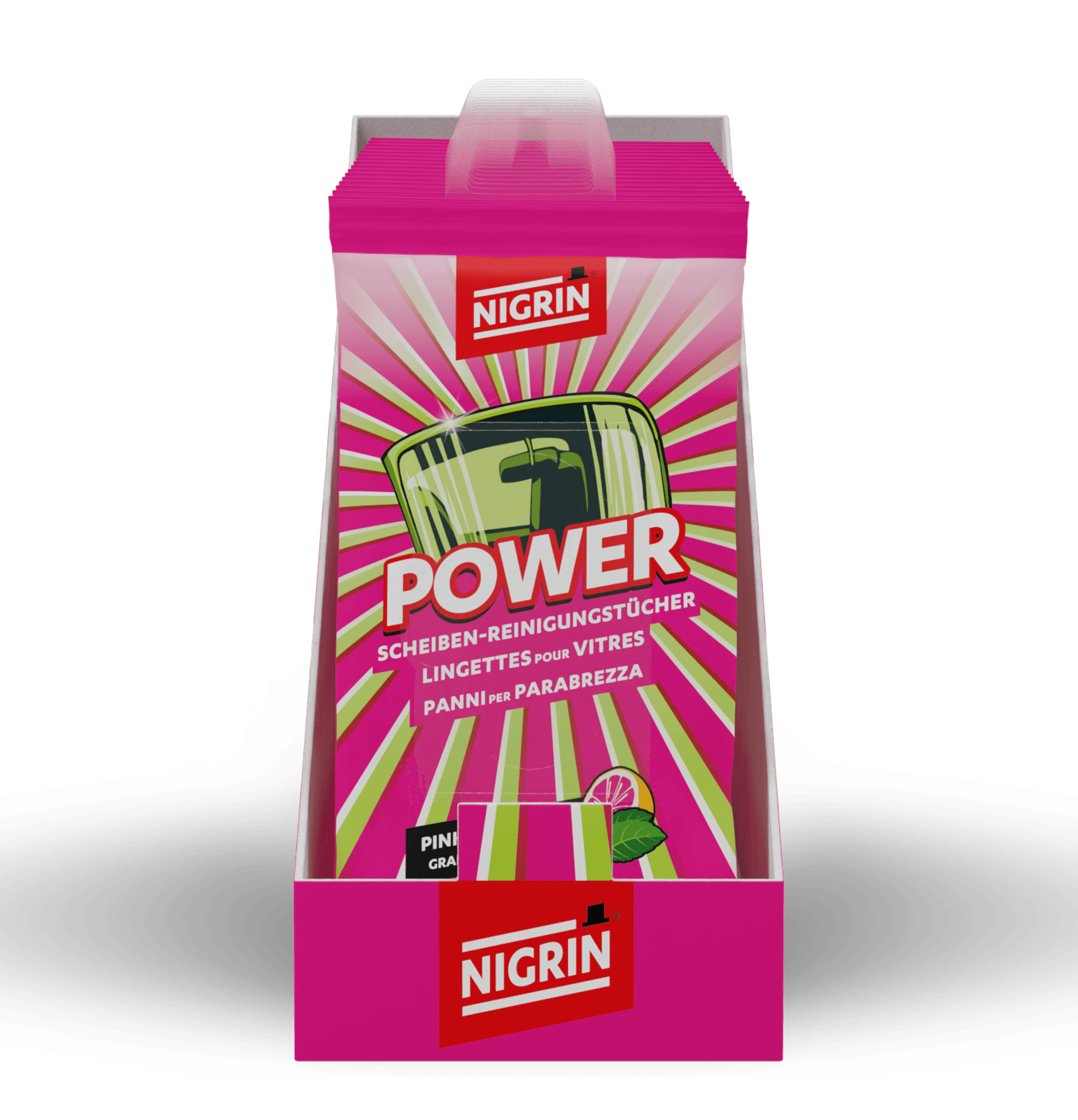 POWER Scheibenreinigungstücher Pink Euphoria 20 Stk.
