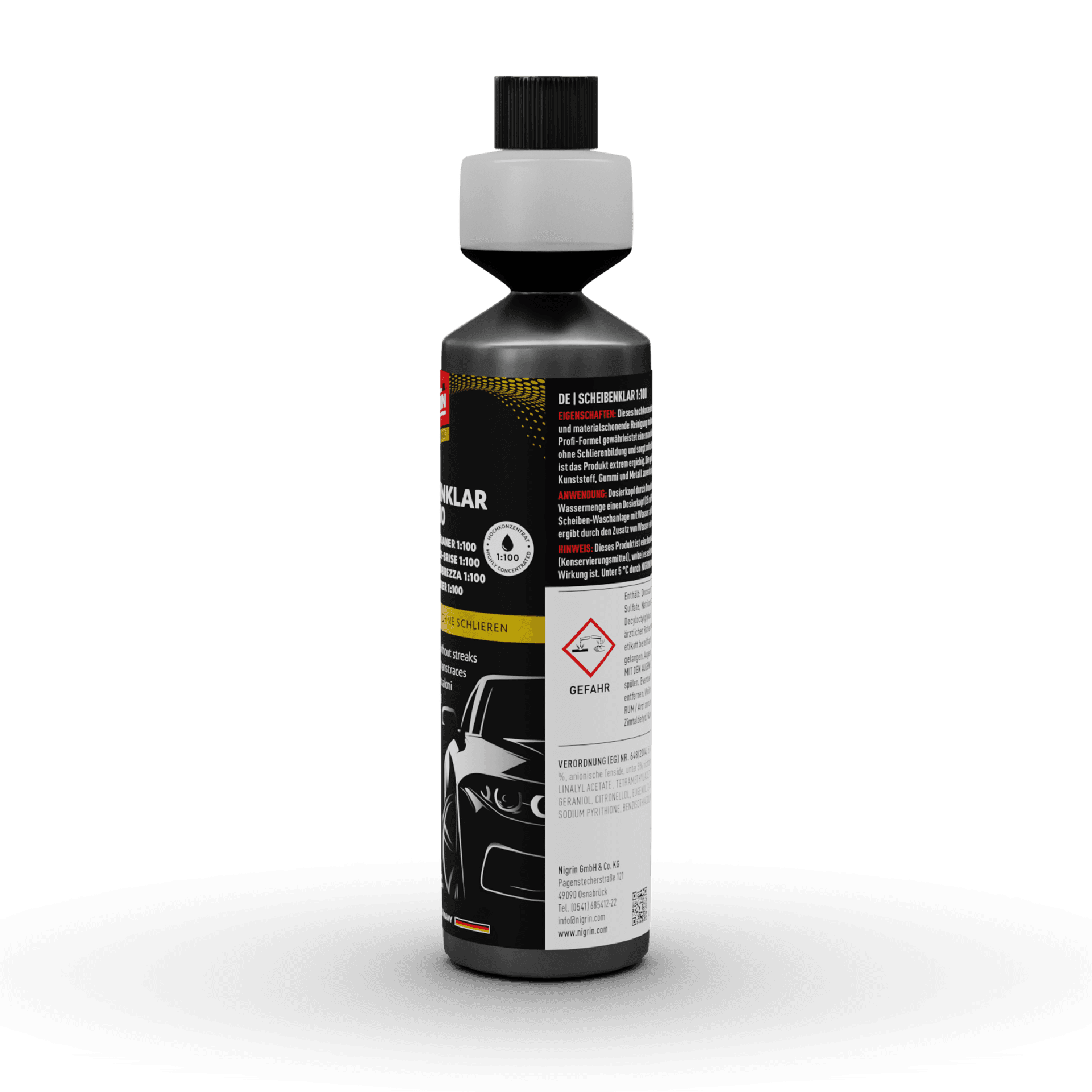 PROFESSIONAL Windshield Cleaner Concentrate 1:100 250 ml Orange & Cedarwood