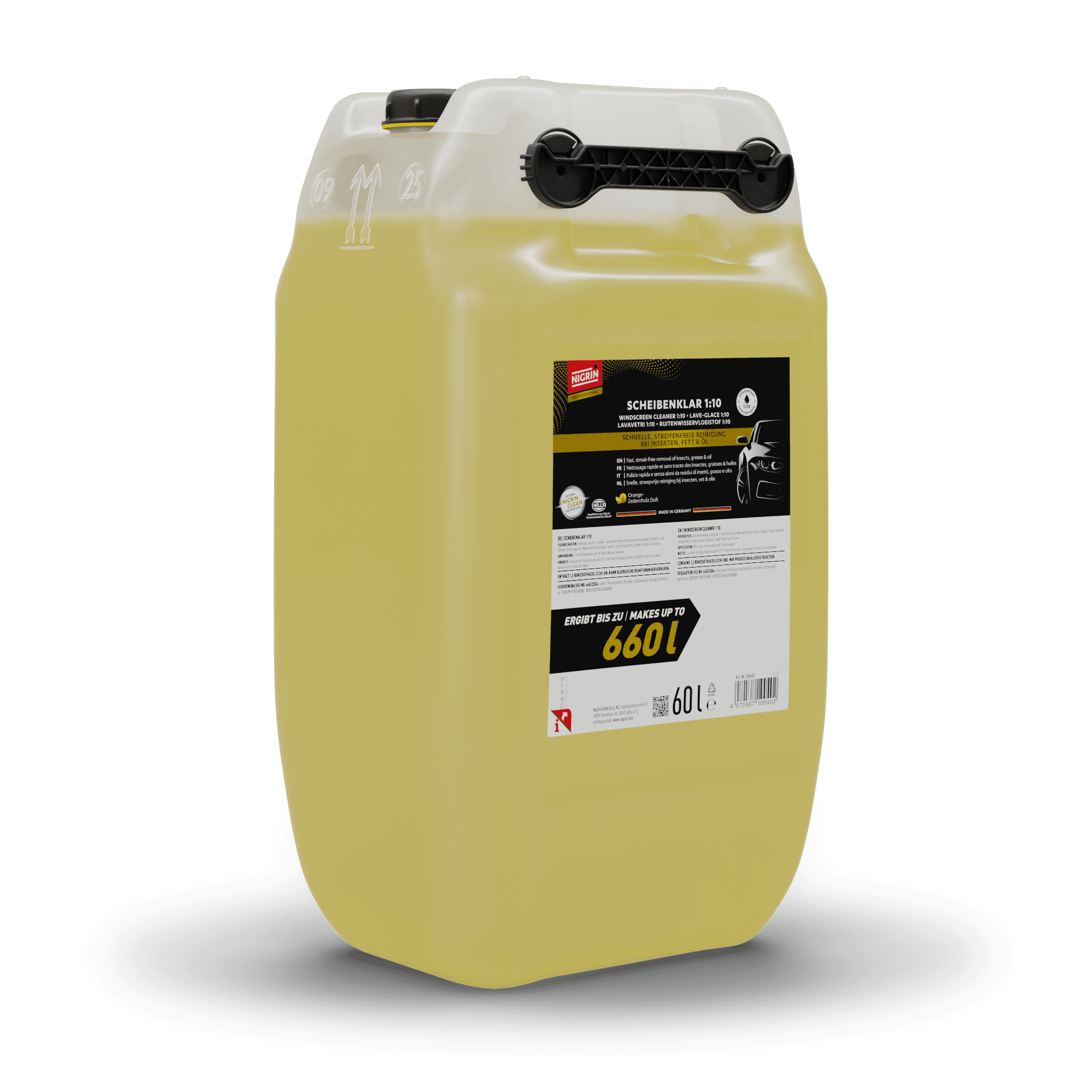 PROFESSIONAL Windshield Cleaner Summer Concentrate 1:10 60 L